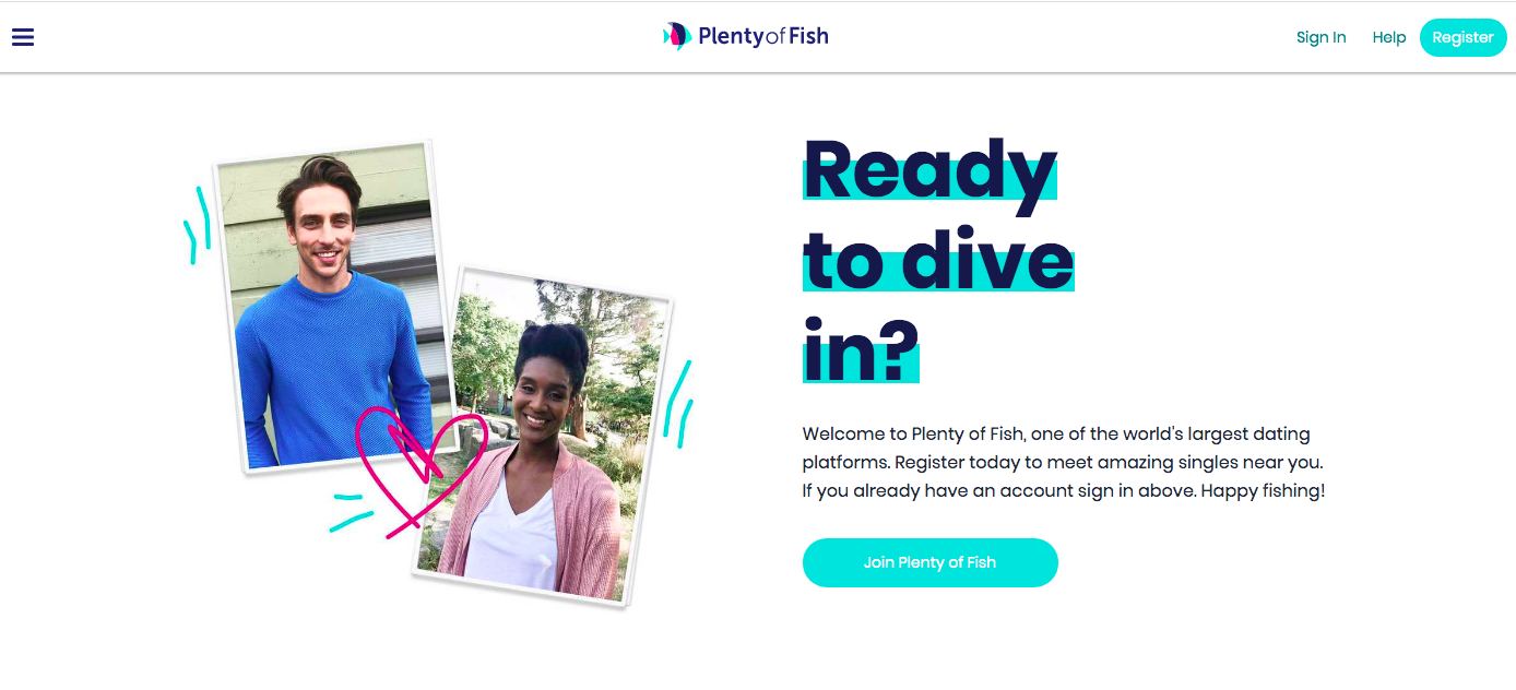 Plenty of Fish main page